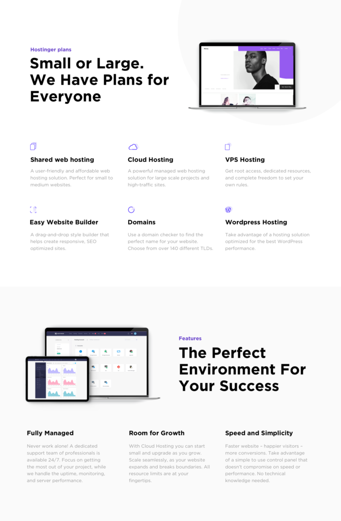 Hostinger Plans infographic